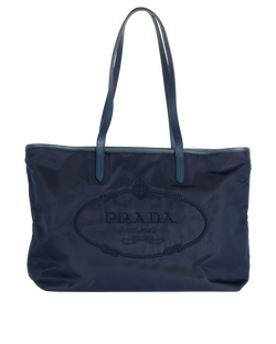 Logo Shopping Tote, Nylon, Navy, 103, DB, 3*